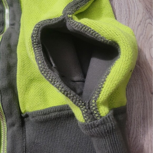 Lululemon Post Savasana Reversible Jacket sweater full zip lime green size 10 - Picture 5 of 10